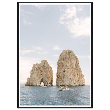 Capri - Faraglioni Rocks - Fine Art Print - Wooden Frame - AMALFITANA STORE